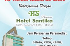 Kerjasama Inhouse Clinic RS. THB dengan Hotel Santika Premiere kota Harapan Indah
